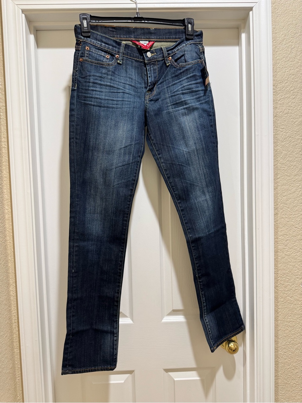 Lucky Brand Women's Straight Leg Jeans in Dark Blue Wash